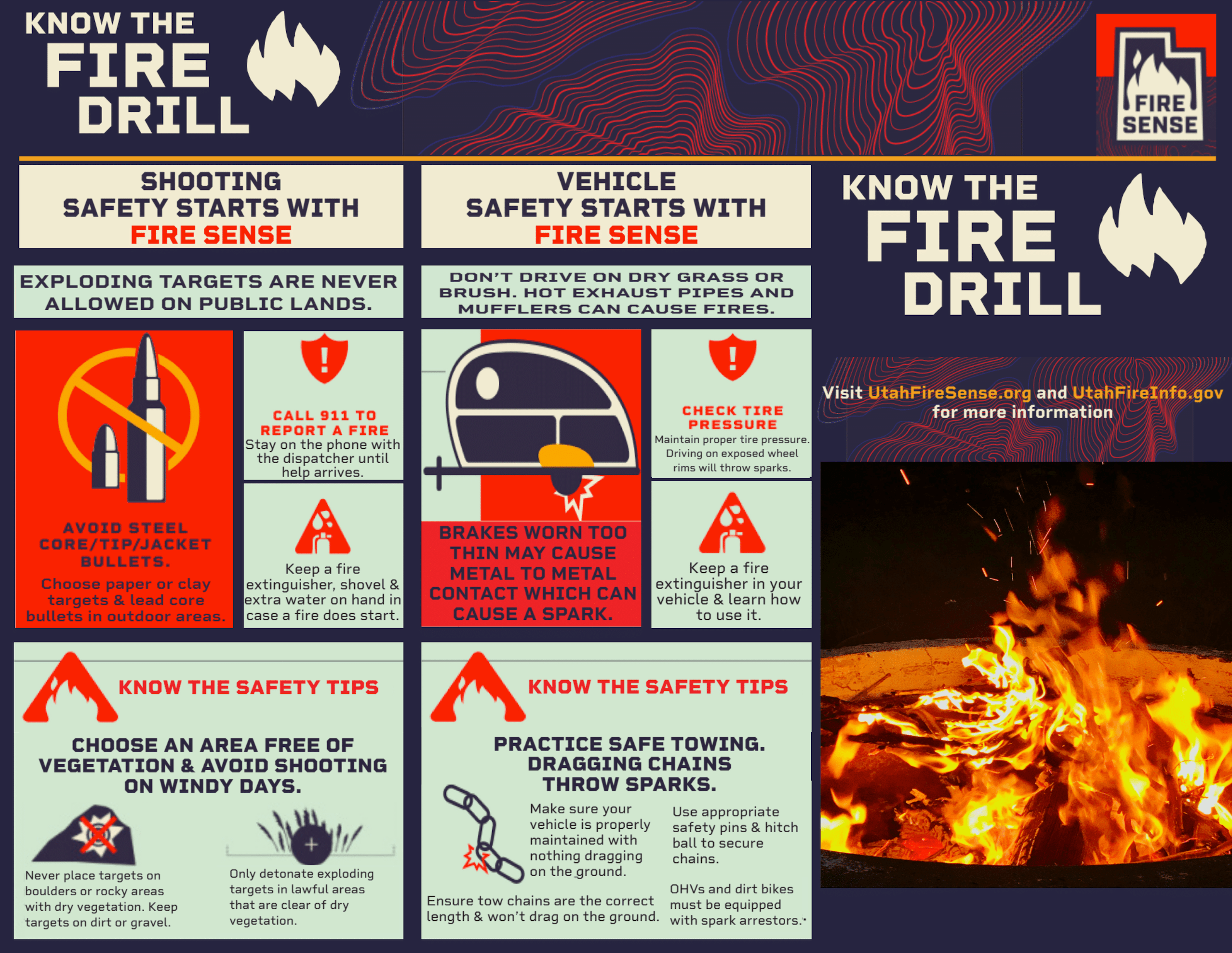 An image of an informational PDF describing ways to prevent fires.